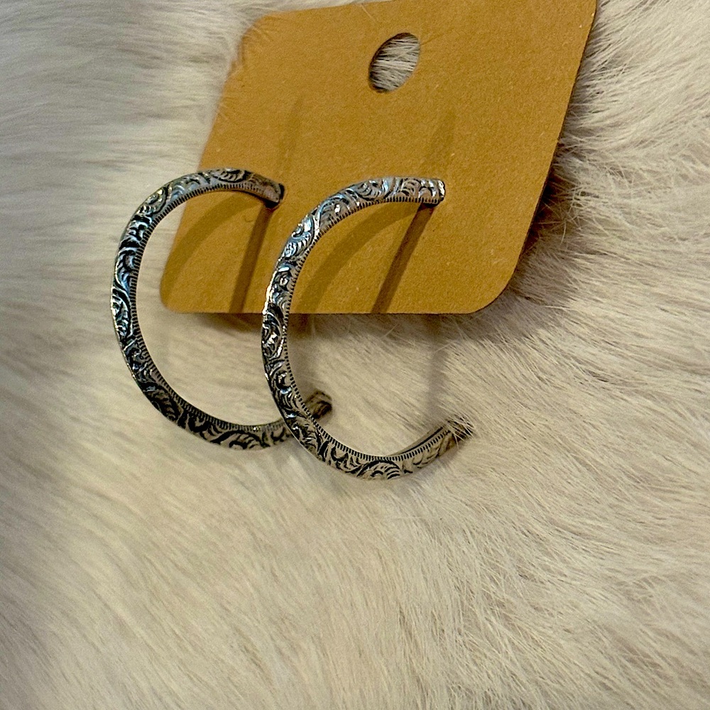 Sterling silver hoops